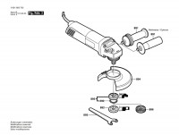 Bosch 0 601 803 703 Gws 10-125 Ce Angle Grinder 230 V / Eu Spare Parts